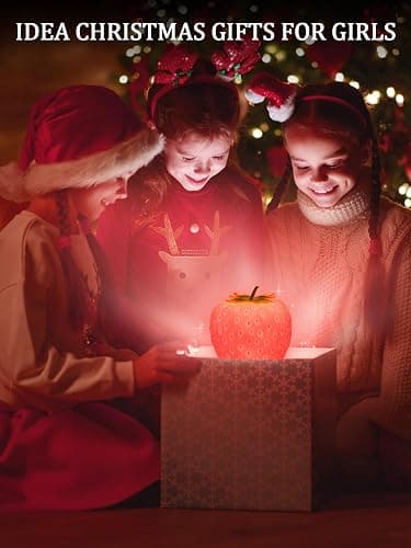Strawberry Night Light, Cute Silicone Strawberry Lights Kawaii Room Decor, USB Rechargeable Bedside Lamp 3 Gear Touch Lighting, Cute Strawberry Gifts for Baby, Children, Toddlers, Teen Girls thumbnail 6