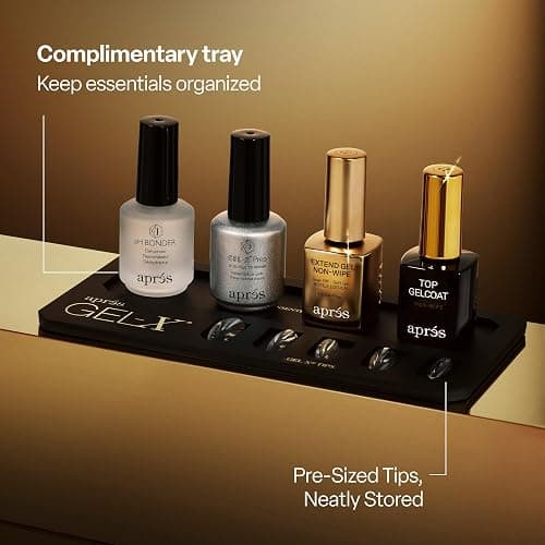 Aprés Gel-X Professional Nail Extension Starter Kit, 14 Sizes 00-9 w/ Half Sizes, Soft Gel-X Tips, HEMA/TPO-Free (Sculpted Almond Medium) thumbnail 3