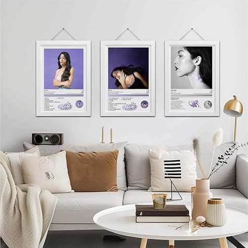 Olivia Rodrigo GUTS, VAMPIRE and SOUR Music Album Cover Set of 3, Canvas Art Poster for Room, Wall Decor for Modern Family Aesthetic, Unframed, 8x12 Inch (20x30cm) thumbnail 4