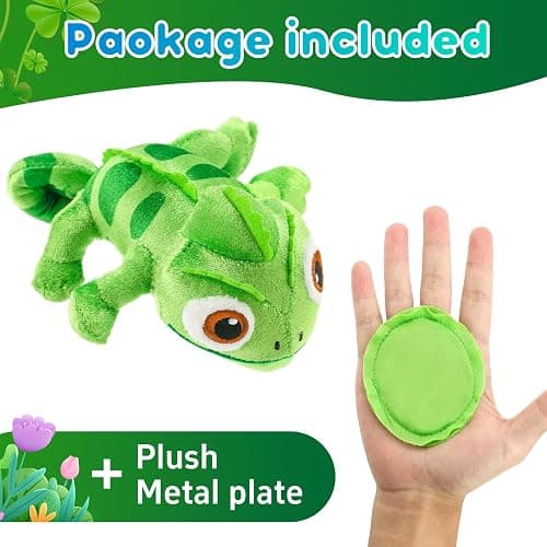 Chameleon Plush Dolls，Girls and Children Chameleon Shoulder Plush，Lizard Cosplay Props Merch Gifts for Women Adults Green thumbnail 3
