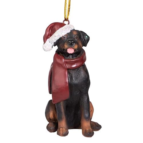 Rottweiler christmas holiday ornaments thumbnail 7