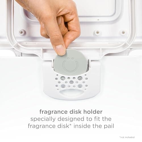 Ubbi Adult Diaper Pail, Steel Odor Locking, No Special Bag Required, Awards-Winning, Modern Design, White thumbnail 7