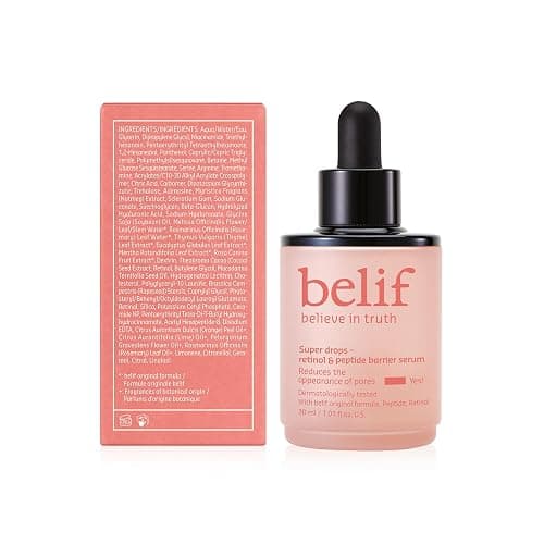 belif Super Drops Retinol & Peptide Barrier Serum – Sérum Antiedad con Retinol y Péptidos, Mejora Elasticidad, Reduce Poros y Hidrata con Ácido Hialurónico, K-Beauty (30ml) thumbnail 7