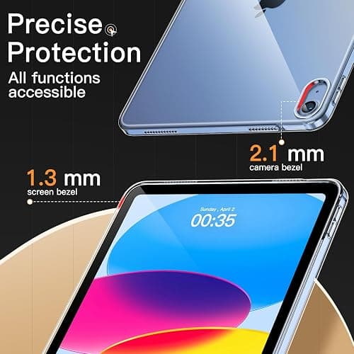 JETech Case for iPad (A16) 11th/10th Generation (2025/2022), Soft TPU Transparent Slim Shockproof Tablet Cover (Clear) thumbnail 6