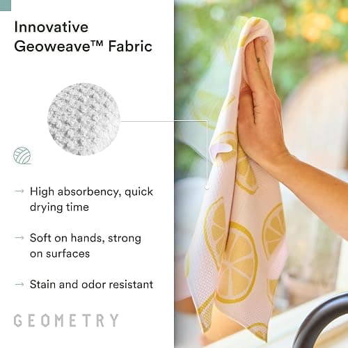 GEOMETRY Spring Kitchen Towels - Quick Dry Microfiber Cloth Spring & Summer Dish Towels for Kitchen Drying - Premium Quick Dry Towel - Paradise Play, 18" x 30" - 2-Pack thumbnail 6
