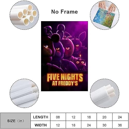 GWJXYWZP Five Nights at Freddy's Classic Movies And TV Series Canvas Poster Wall Art Decorative Painting Bedroom Painting Posters12x18inch(30x45cm) Unframe-style thumbnail 3