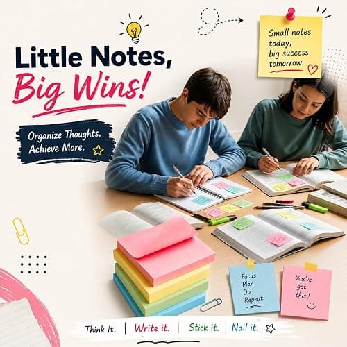 UNZE Sticky Notes - 400 Sheets, 4 Pastel Colors Pads (3x3 Inches) Removable Self-Adhesive Memo Notes for Daily Planning at Home, Office & School | 4 Pads of 100 Sheets Each. thumbnail 5