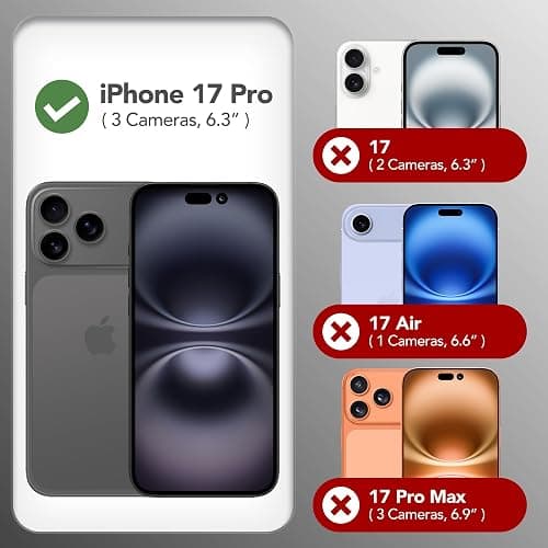 GONEZ Magnetic for iPhone 17 Pro Case, Compatible with MagSafe, [Screen Protector + Camera Lens Protector], Liquid Silicone Anti-Scratch Shockproof Protective Phone Case 6.3 inch, Cobalt Blue thumbnail 2
