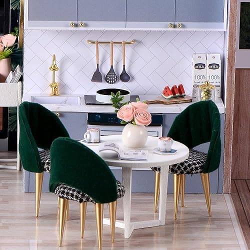 CUTEBEE DIY Dollhouse Miniature with Furniture, DIY Wooden Dollhouse Kit Plus Dust Proof and Music Movement, Creative Room for Valentine's Day Gift Idea(Cozy Time) - Cozy Time thumbnail 3