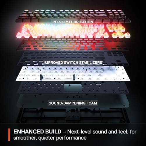 SteelSeries Apex Pro Mini Gen 3 OmniPoint 3.0 HyperMagnetic Switches — Adjustable Actuation — Rapid Trigger — Rapid Tap/SOCD — RGB — PBT Keycaps — USB-C (Renewed) thumbnail 7