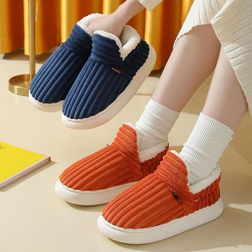 Chaussons Femme Hiver Chaud, Chaussons Chauds Et Douillets en Forme De Nuage pour Homme Et Femme, Pantoufles d'hiver Chaudes Et Pelucheuses pour La Maison thumbnail 4