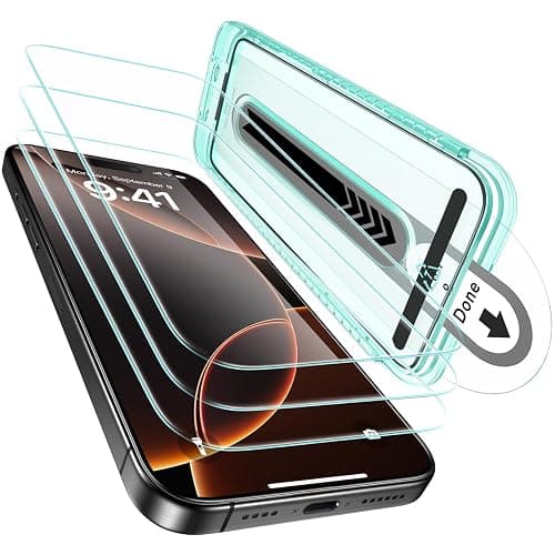 ESR 3 Pack for iPhone 16 Pro Max Screen Protector, [9H Hardness] [Military Grade Shatterproof] Tempered Glass Film with Flawless Fit Tray, HD Clear, Scratch Resistant - Image 1