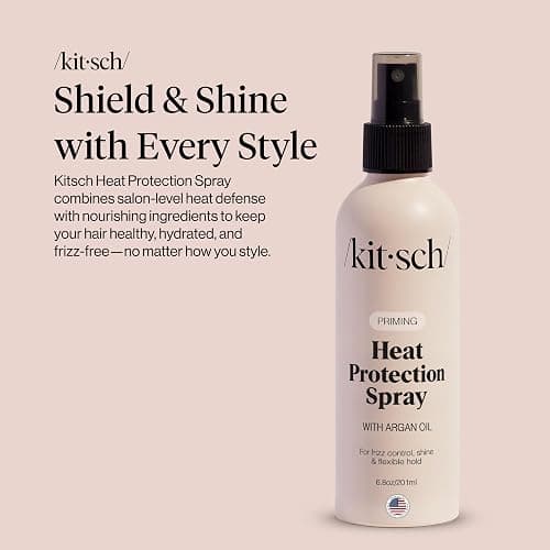 Kitsch Heat Protection Spray for Hair – Heat Protectant for Hair with Argan Oil – Styling Hair Spray for Frizz Control, Shine & Damage Protection – Protects Strands | Ideal Gifts for Women – 6.8oz thumbnail 2