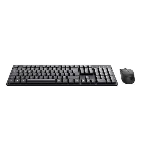 Trust Ymo II Silent Wireless Keyboard and Mouse Set QWERTY UK Layout, Floating Low Profile Keys, Spill-Resistant, One USB Receiver, Ambidextrous Mouse 800-1600 DPI, Quiet Combo for PC Laptop Mac - New set - Single - Black thumbnail 10