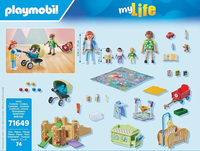 Playmobil 71649 MyLife: Toddler Group Promo Pack, including five figures, play tower, slide, and many adorable accessories, detailed play sets suitable for children ages 4+ thumbnail 5
