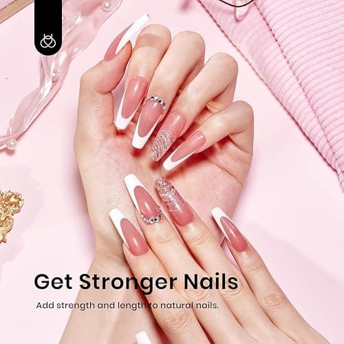 Beetles Builder Gel Set, 6 Colors Jelly Clear Pink Nude Building Gel, 8 in 1 for Instant Apex Thickening, Strengthening Weak Nails & Extension, Beginners DIY Salon at Home Gifts, UV LED Lamp Needed thumbnail 6