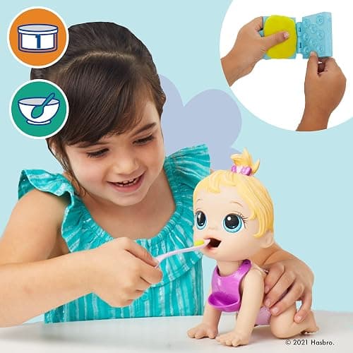 Baby Alive Lil Snacks Doll, Eats and Poops, Snack Theme, 8 Inch Baby Doll, Snack Box Shape Toy for Kids Aged 3+ Blonde Hair thumbnail 4