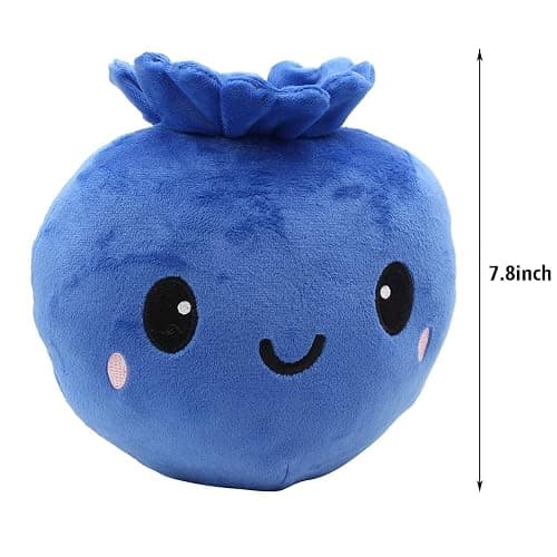 7.8inch Blueberry Plush Toy Soft Stuffed Berry Doll Smiling Fruit Plushies Educational Toy thumbnail 3