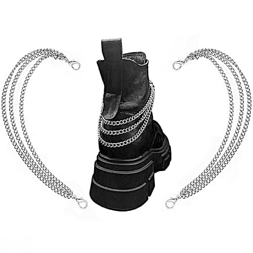 Gownsella 2 Stück Schuh Charms Kette – Punk Schuhschmuck für Sneaker & Boots, Schnürsenkel Anhänger mit Clip, DIY Zubehör - Image 1
