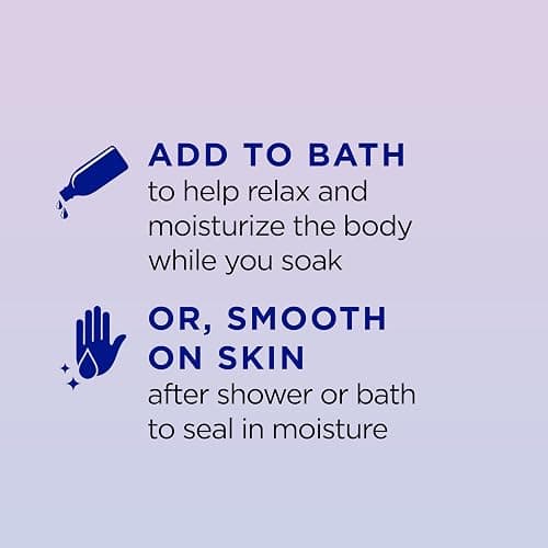 Dr Teal's Moisturizing Bath & Body Oil, Sleep Blend with Melatonin, Lavender & Chamomile Essential Oils, 8.8 fl oz. thumbnail 4