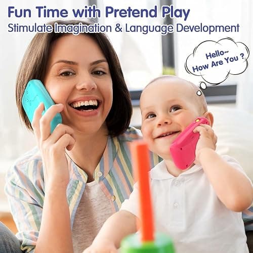 BABYFUNY Toys for 1 Year Old Girl Gifts, 15 Functions Phone Toddler Girl, Learning Baby Toys 12-18 Months, Kids Cell Phone Easter Basket Stuffers - Pink thumbnail 4