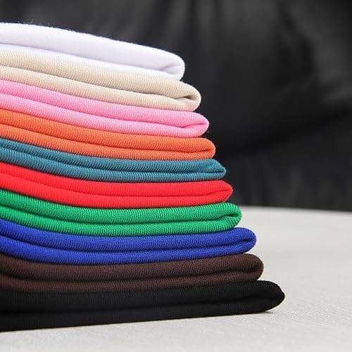 GEMBERA Womens' Stretchy Ribbed High Neck Short Sleeve Gym Workout Slim Fitted Casual Full Length Top T-Shirt thumbnail 7