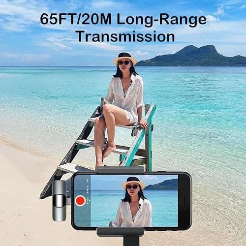 SOOOEC Wireless Lavalier Microphone with Adapter - for iPhone and Android Devices, Computers - Mini Mic for Video Recording and Podcasts - Noise Reduction Lapel Type C Mic thumbnail 5