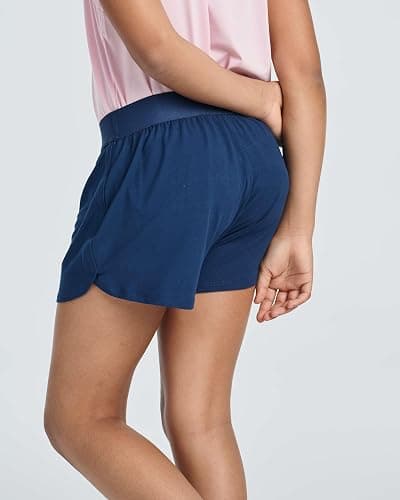 Real Essentials 4 Pack: Girls' Running Athletic Shorts for Teens Youth Basketball Soccer Volleyball Gym Sports thumbnail 5