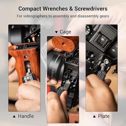 SMALLRIG Ensemble d'Outils Pliants avec Tournevis et Clés Hexagonales, Sept Outils Fonctionnels Inclus, Noir - 4681 thumbnail 5
