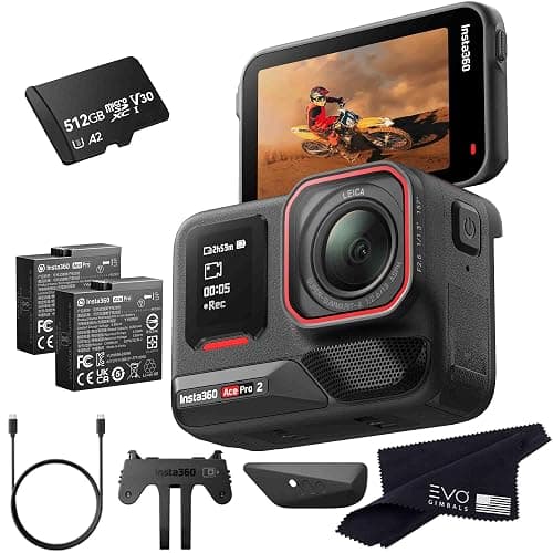 Insta360 Ace Pro 2-8K Waterproof Action Camera Co-Engineered with Leica, Flagship 1/1.3" Sensor, 8K30fps, 4K60fps, 2.5" Flip Screen, AI Noise Reduction, Long Lasting Battery (512GB) - Image 1