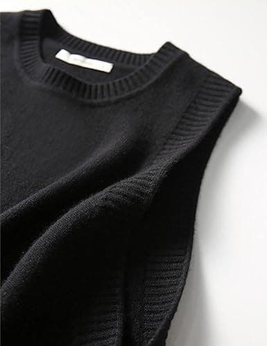 Mingzhu Womens Sleeveless Round Neck Pullover High Low Ribbed Knit Sweater Vest thumbnail 4