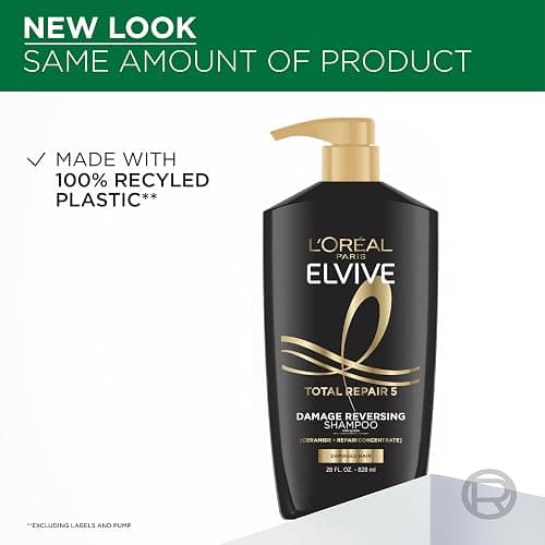 L'Oreal Paris Elvive Total Repair 5 Repairing Shampoo and Conditioner for Damaged Hair, 28 Ounce (Set of 2)(Packaging May Vary) thumbnail 6