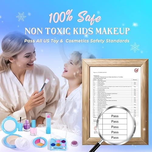 INNOCHEER Kids Makeup Kit for Girl Toys, Frozen Makeup Set for Girls, Real Washable Makeup Kit for Girls, Birthday Christmas Princess Gifts for Girls Kids Age 3 4 5 6 7 8 9 10 11 12 Year Old thumbnail 2