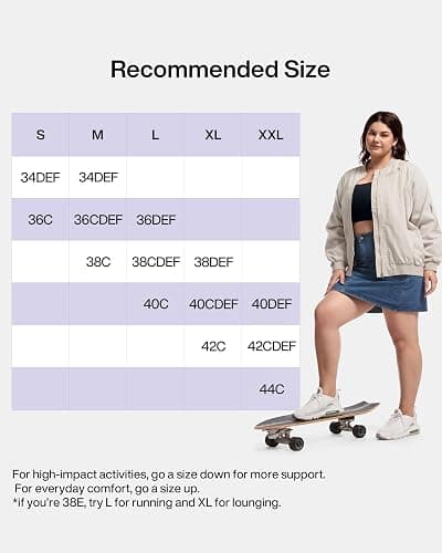 VFUS Women's Sports Bra Wirefree Adjustable Medium-High Support Everyday Wear for Large Bust Plus Size with Removable Pads - Black - Large thumbnail 6