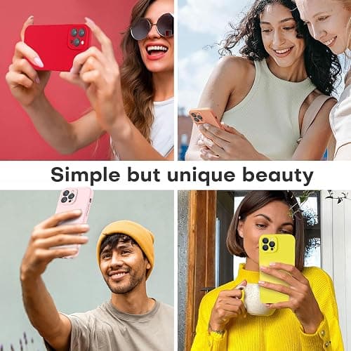 LOVE 3000 Designed for iPhone 14 Pro Case, Premium Silicone with [Soft Anti-Scratch Microfiber Lining] Shockproof Protective Phone Case for Men Women Girls 6.1", Chalk Pink thumbnail 2