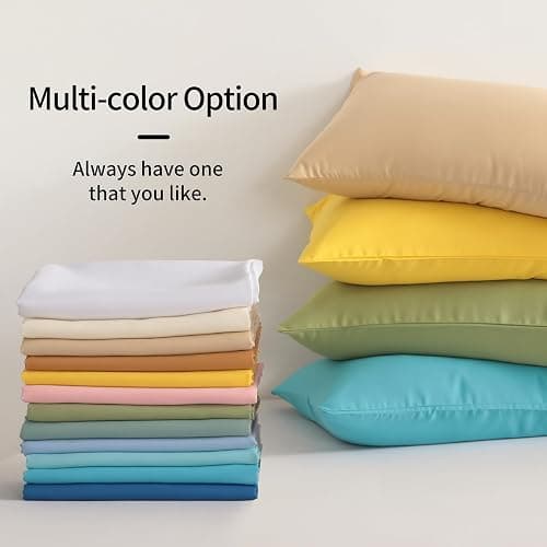 BEDSUM Microfiber Queen Pillowcases Set of 2, Soft Wrinkle Resistant and Easy Care Pillow Cases with Envelope Closure, 20x30 inches, Black thumbnail 5