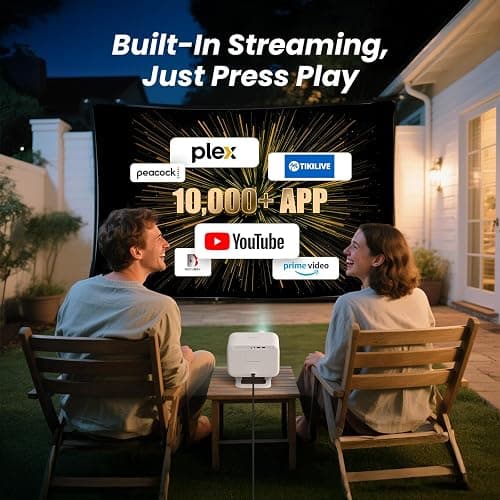 [Built in Netflix App/Sound by JBL] Yaber L2 Plus3 Projector with WiFi and Bluetooth, Native 1080P Projector 4K Support, Auto Focus/Keystone Correction, Portable Proyector for Home&Outdoor thumbnail 2