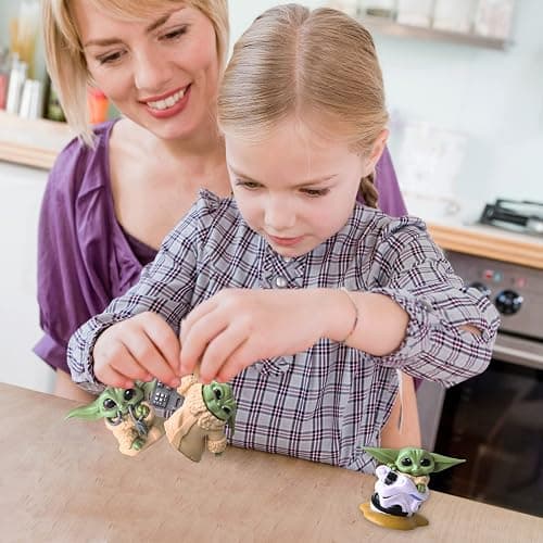 PAZATAO Baby Yoda Gifts,Baby Yoda Action Figure 2.2-Inch,Baby Yoda Doll,Baby Yoda Toys for Kid, Souvenir Desk Decoration for Adult(6 Pack) thumbnail 6