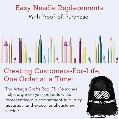 ChiaoGoo Twist Red Lace Shorties 3-Inch Large Yellow 7230-L Interchangeable Knitting Needle Set, US 9, 10, 10.5, 11 Stainless Steel with 3 Swiv360 Cables with Project Bag thumbnail 5