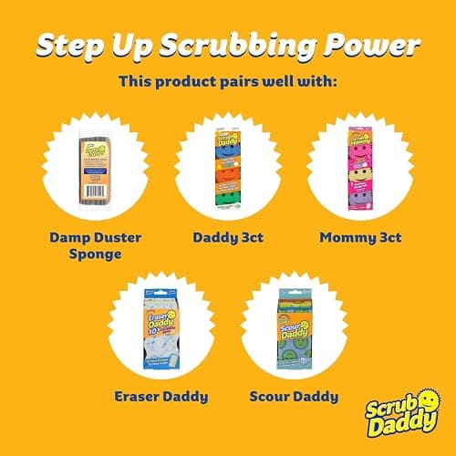 SCRUB DADDY Damp Duster Towel - Durable Sponge-Like Dust Cleaner for Multisurface Dusting, Picking Up Pet Hair, Dirt & Grime of All Kinds - Reusable, Soft, Flexible, Absorbent Cleaning Supplies (2ct) thumbnail 6