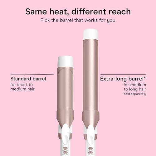 Conair Curling Iron, Double Ceramic, 1 1/2" Barrel, White/Rose Gold | Hair curler and hair waver for medium to long hair with 30 heat settings, built-in heat protection, a cool tip, and auto off thumbnail 8