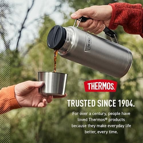 THERMOS, ICON Series, Stainless Steel Beverage Bottle, Granite, 1.2 L thumbnail 7