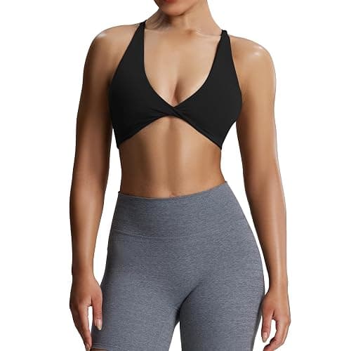 Aoxjox Women's Workout Sports Bras Fitness Sienna Low Impact Bra Yoga Crop Tank - Image 1