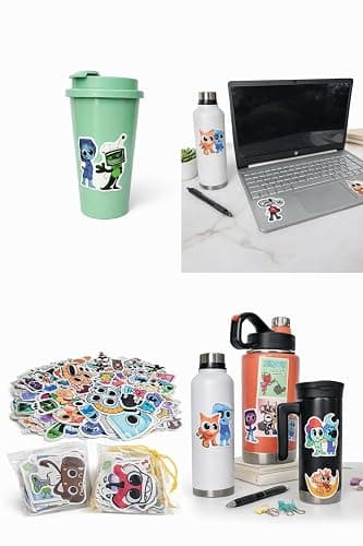 Dandys Cartoon Sticker World - Waterproof Vinyl Decals 100-Piece thumbnail 3