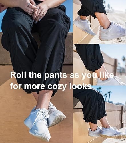 NUMBER 7 REALLY WANT Yogipace Women's Petite/Regular/Tall Lightweight Wrinkle Resistant Studio Travel Pants with UV Protection for Dance & Daily thumbnail 5