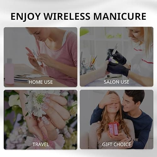 AIRSEE Mini Handheld UV Light for Gel Nails with Stand, Home & Travel,Blue | 2 Timers & Cordless,Portable Rechargeable Nail Lamps for Fast Extension,Rhinestone Glue Decoration,Gel Nail Strips thumbnail 7
