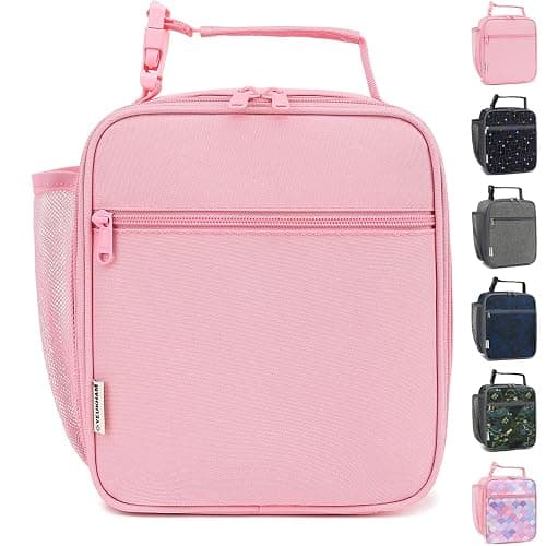 GYEUKHAM Lunch Box for Kids Boys Girls Men Women, Insulated Small Soft Cooler Lunch Bag Kit for School Work Picnic Travel - Reusable Portable lunchbox, Pink - Image 1