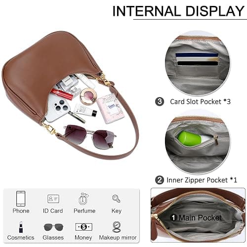 KKXIU Shoulder Bag for Women Cute Hobo Purses and Handbags Retro Clutch Underarm Purse | Cute, Retro, Cute, Retro thumbnail 4
