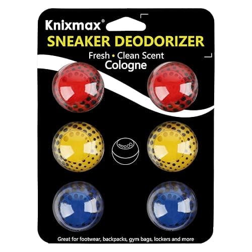 Knixmax Sneaker Deodorizer Shoe Freshener Balls, Gym Bags Lockers Car Air Fresheners, Boot Deodorant Balls Odor Eater Shoe Deodorizers 6 Packs Cologne Colorful thumbnail 9