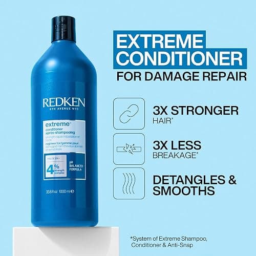 REDKEN Extreme Shampoo & Conditioner Set Shampoo for Damaged Hair Hair Strengthen & Repair Damaged Hair Infused With Proteins thumbnail 4